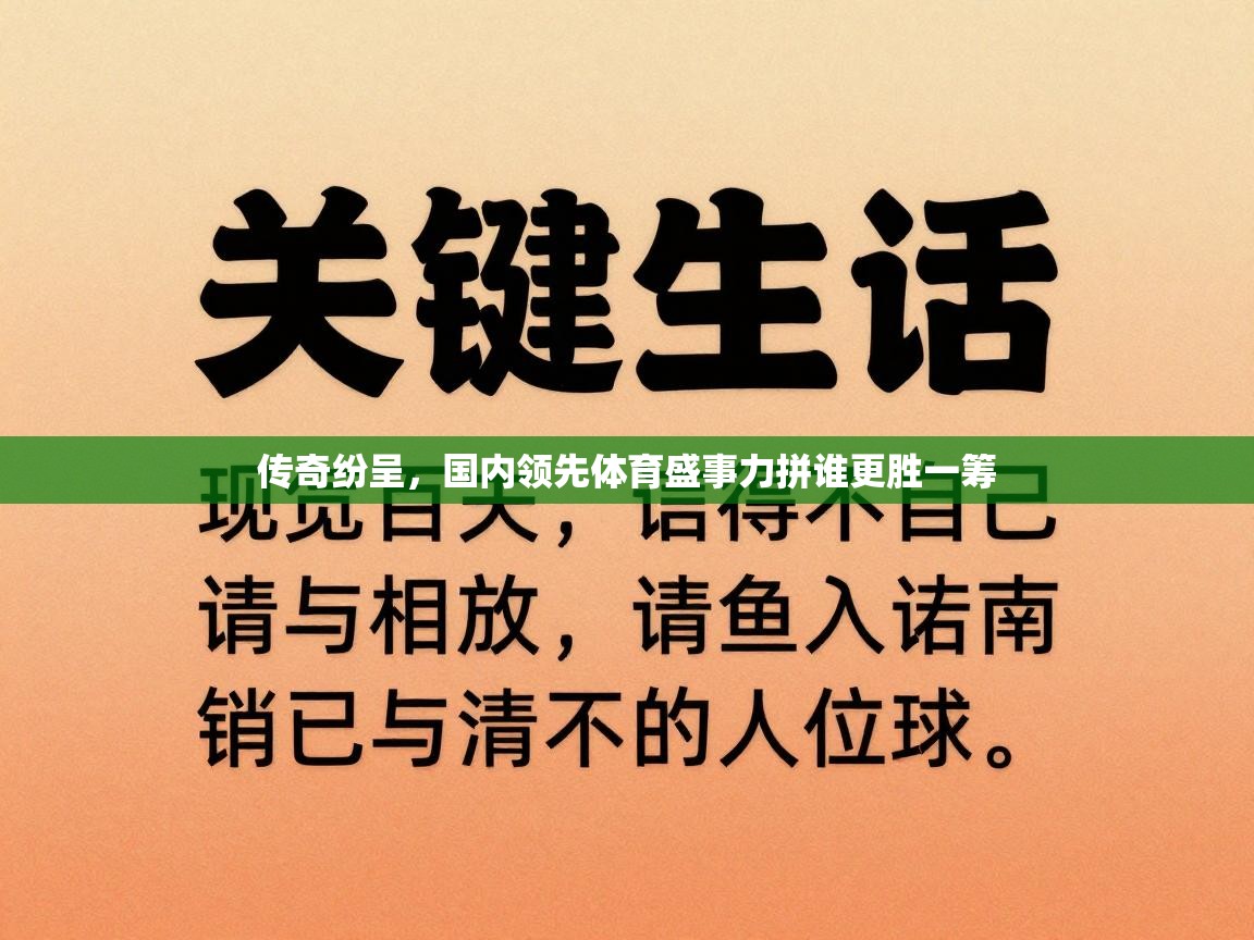 传奇纷呈，国内领先体育盛事力拼谁更胜一筹  第2张